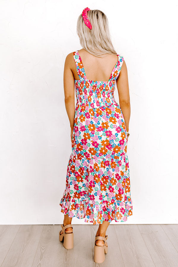 South Ocean Boulevard Smocked Midi Dress