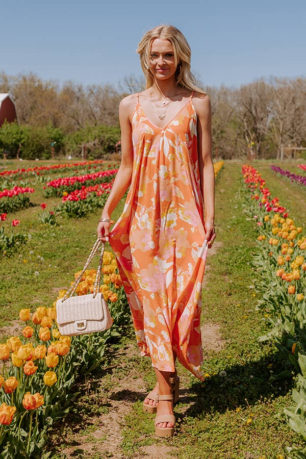Picking Petals Maxi In Orange