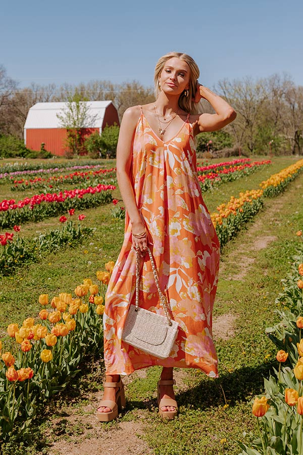 Picking Petals Maxi In Orange