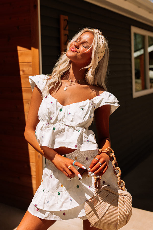 Outpost Embroidered Crop Top