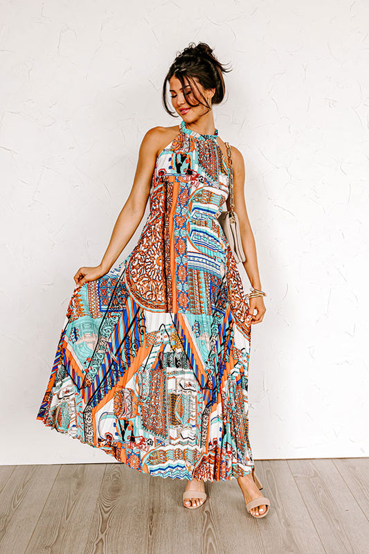 Candid Kisses Pleated Maxi