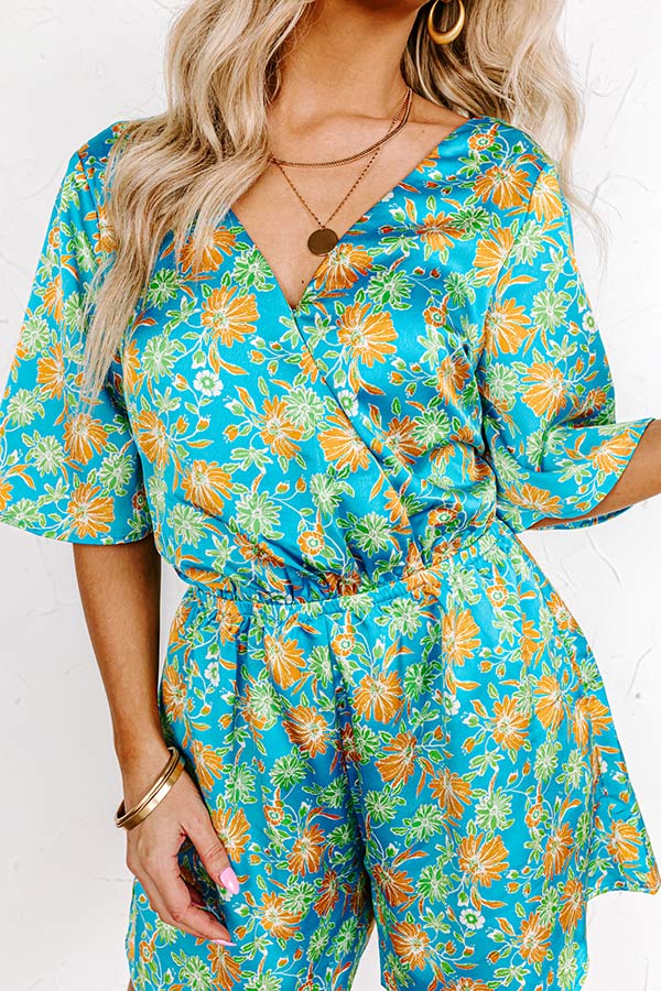 Mostly Coastal Floral Romper