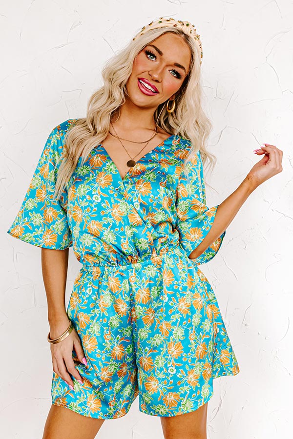 Mostly Coastal Floral Romper