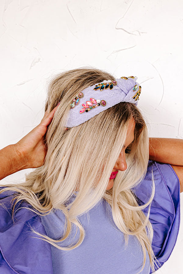 Pics Of Paradise Embellished Headband In Lavender