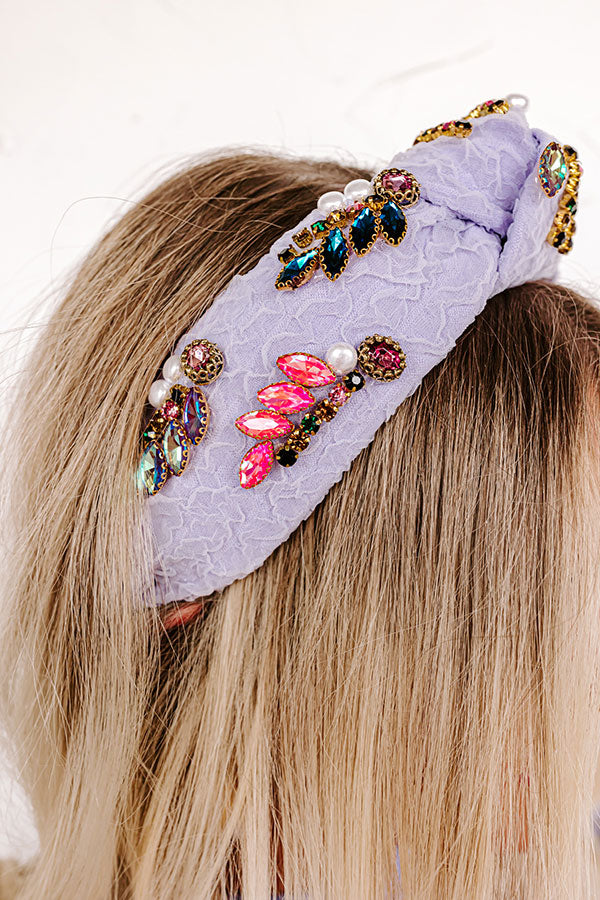 Pics Of Paradise Embellished Headband In Lavender