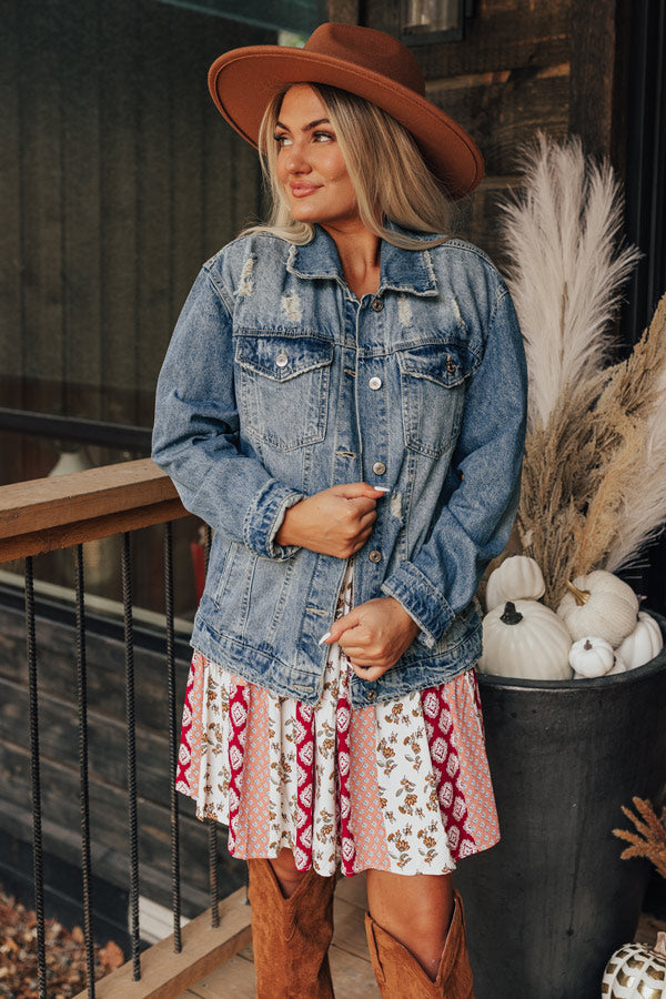 The Biana Distressed Denim Jacket