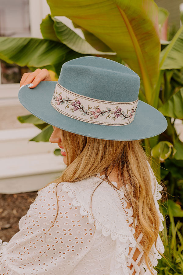 Pure Delight Wool Fedora in Light Teal