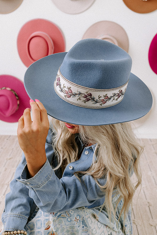 Pure Delight Wool Fedora in Light Teal