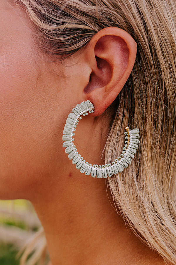 Humming Sweetly Hoop Earrings In Pear