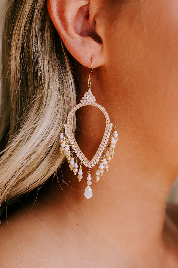 VIP Situation Beaded Earrings in Ivory