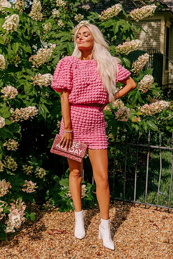 Stunning Vibes Crop Top In Pink