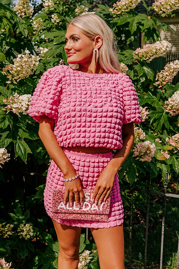 Stunning Vibes Crop Top In Pink