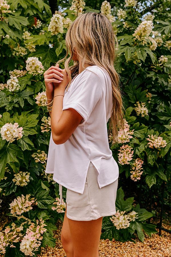 Take A Holiday Top In White