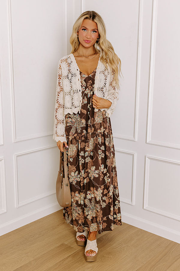 Beachside Bliss Maxi Dress in Chestnut