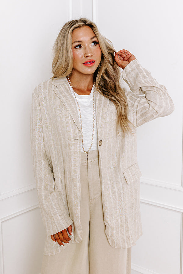 Modern Days Linen-Blend Blazer