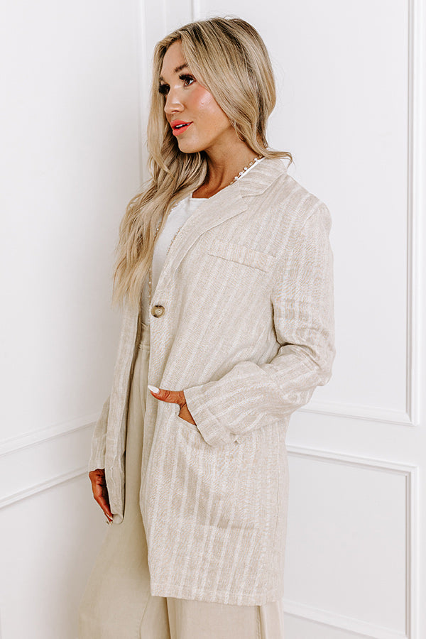 Modern Days Linen-Blend Blazer