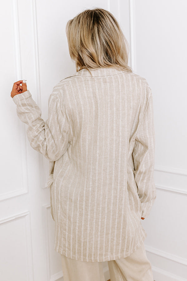Modern Days Linen-Blend Blazer