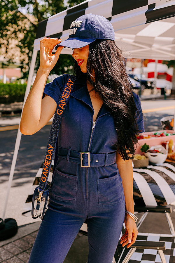 Major Charisma Denim Jumpsuit In Navy