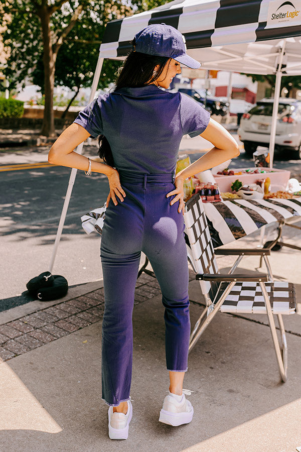 Major Charisma Denim Jumpsuit In Navy