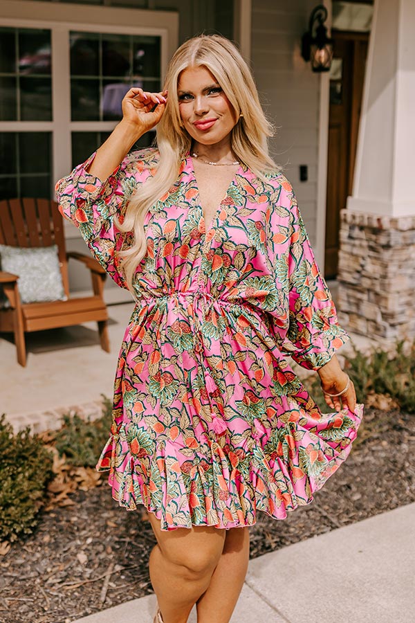 Dapper Dreams Floral Mini Dress Curves
