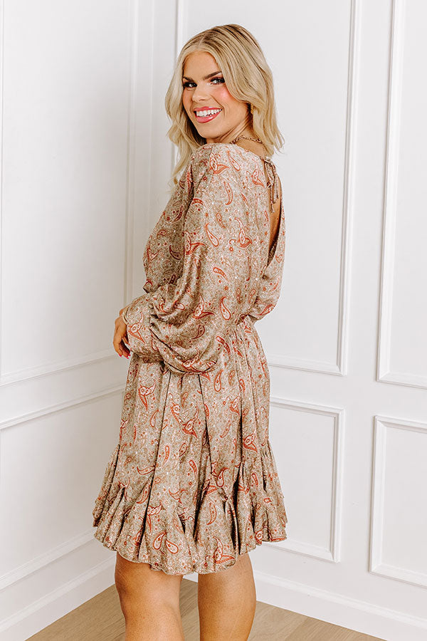 Feeling Spontaneous Paisley Mini Dress Curves