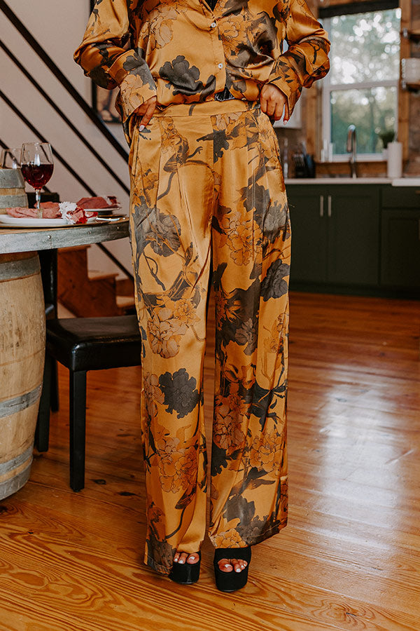 Look My Way High Waist Satin Pants