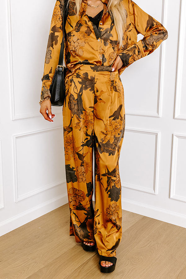 Look My Way High Waist Satin Pants