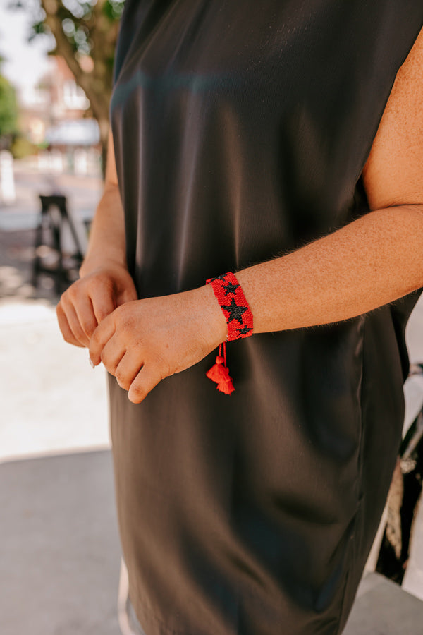 Winners Only Beaded Bracelet In Red/Black