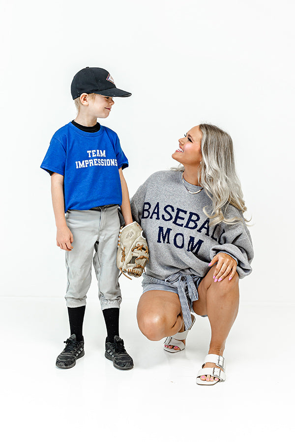 Baseball Mom Sweater Curves