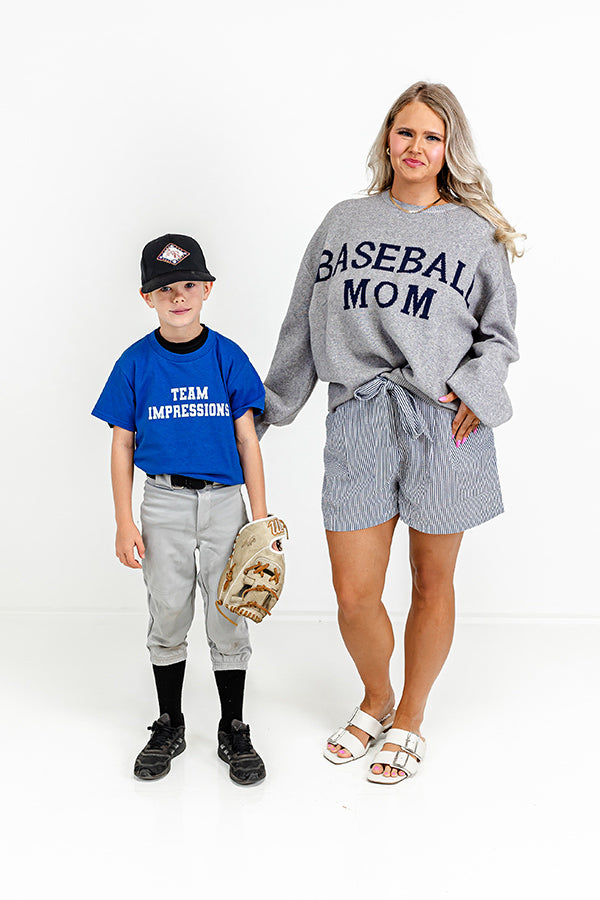 Baseball Mom Sweater Curves