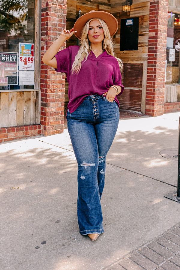 Stylish Setting Shift Top in Berry Curves
