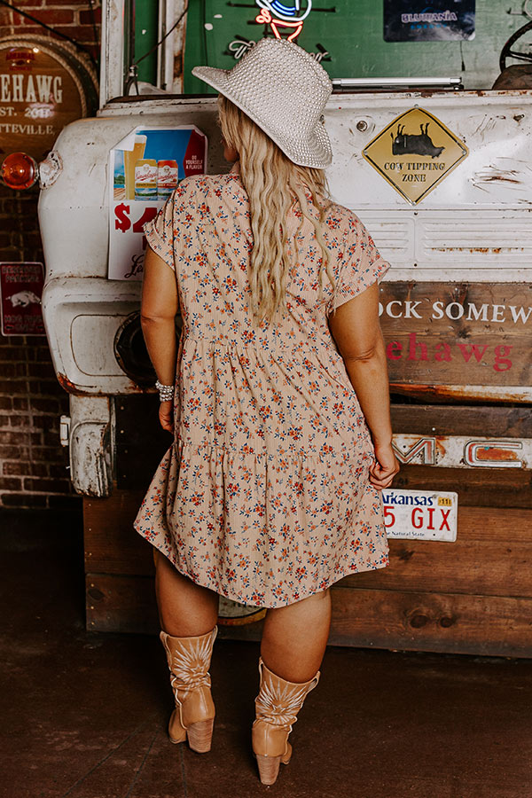 Feeling At Peace Corduroy Dress Curves