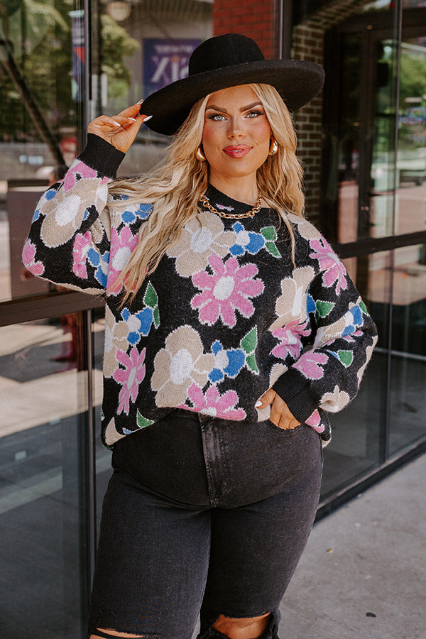 Sweet Sayings Knit Sweater Curves
