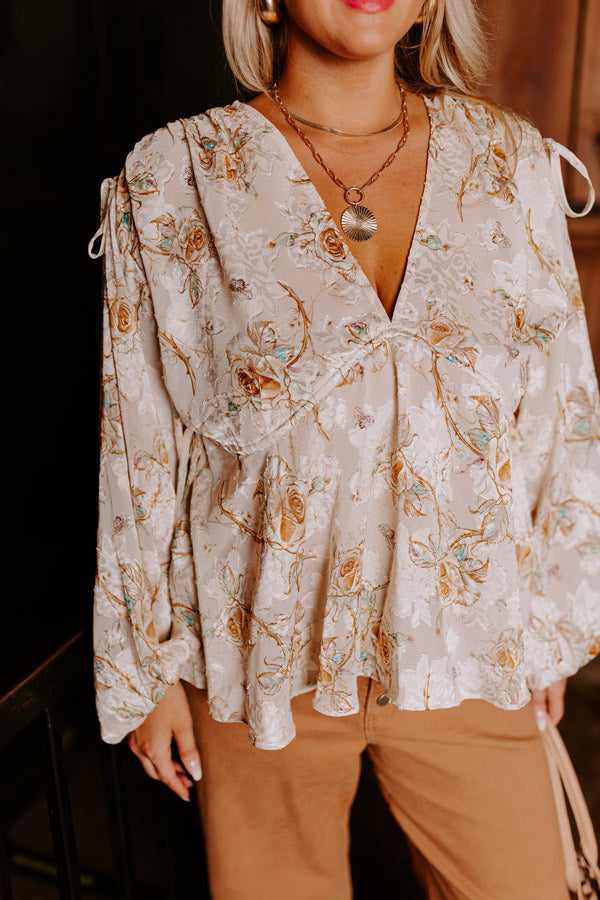 Sweetest Anticipation Floral Top Curves