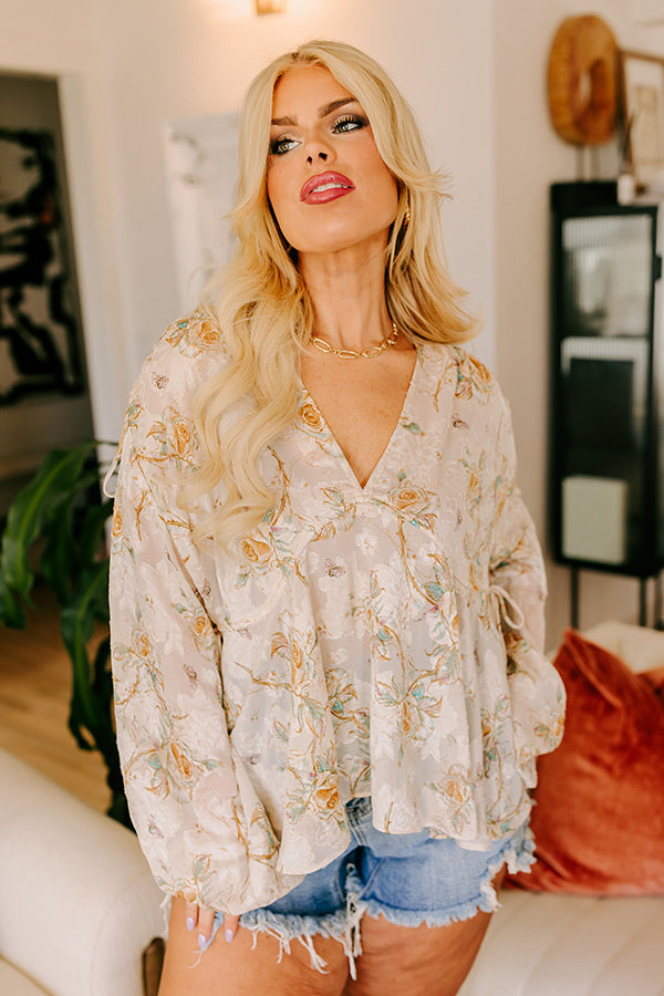 Sweetest Anticipation Floral Top Curves