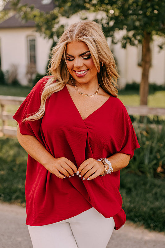 Fizzy Feels Shift Top in Red Curves