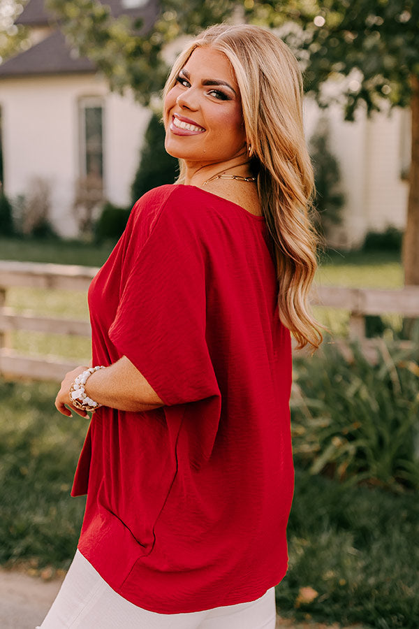 Fizzy Feels Shift Top in Red Curves