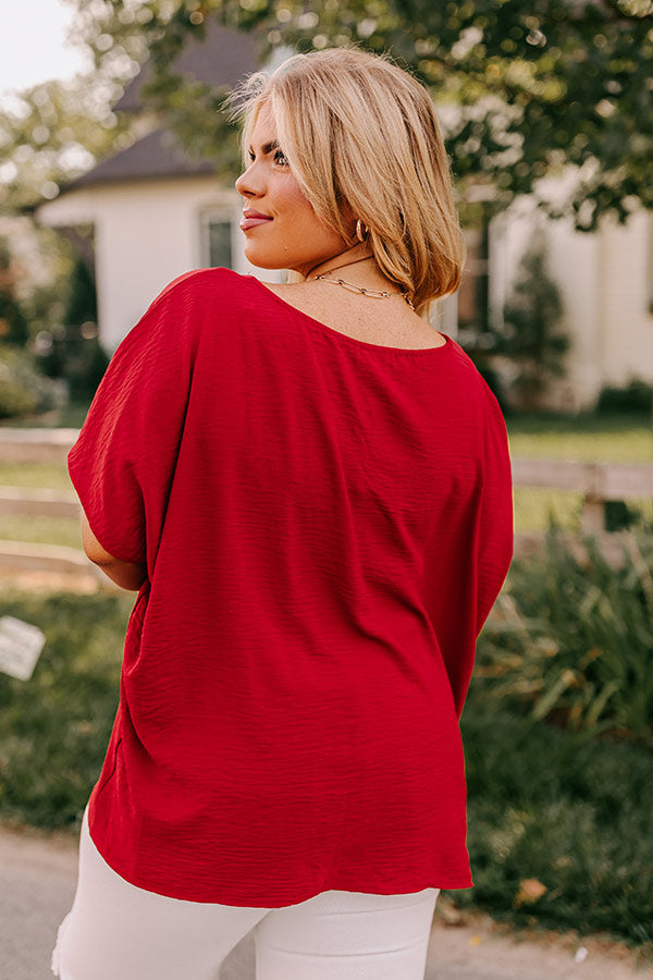Fizzy Feels Shift Top in Red Curves