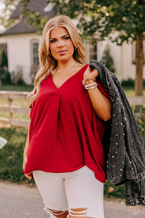 Fizzy Feels Shift Top in Red Curves