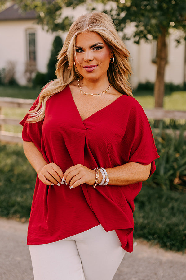 Fizzy Feels Shift Top in Red Curves