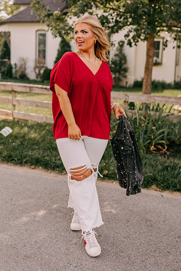 Fizzy Feels Shift Top in Red Curves