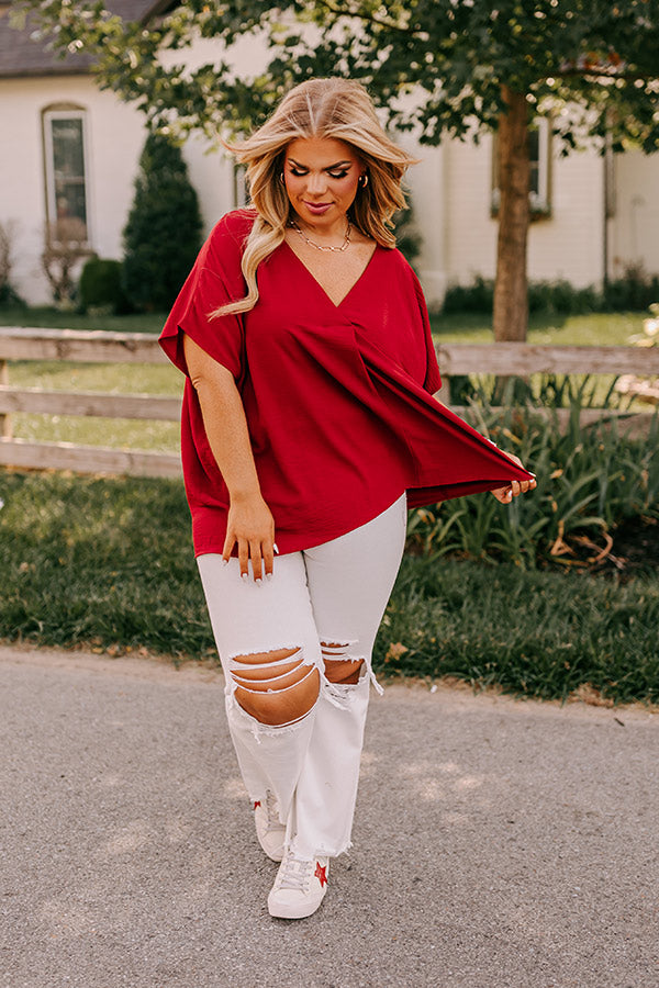 Fizzy Feels Shift Top in Red Curves
