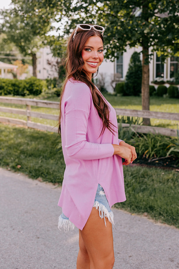 Napa Chill Shift Sweater in Violet