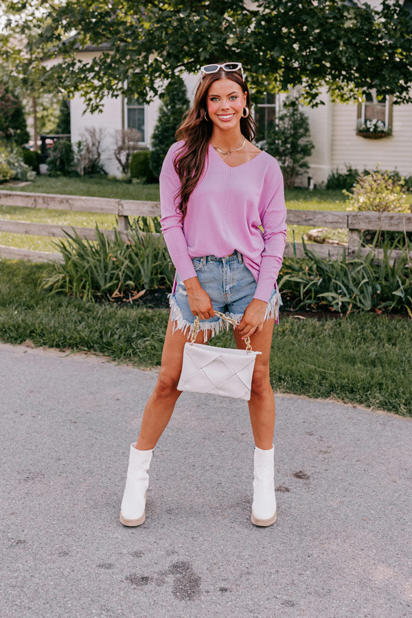 Napa Chill Shift Sweater in Violet