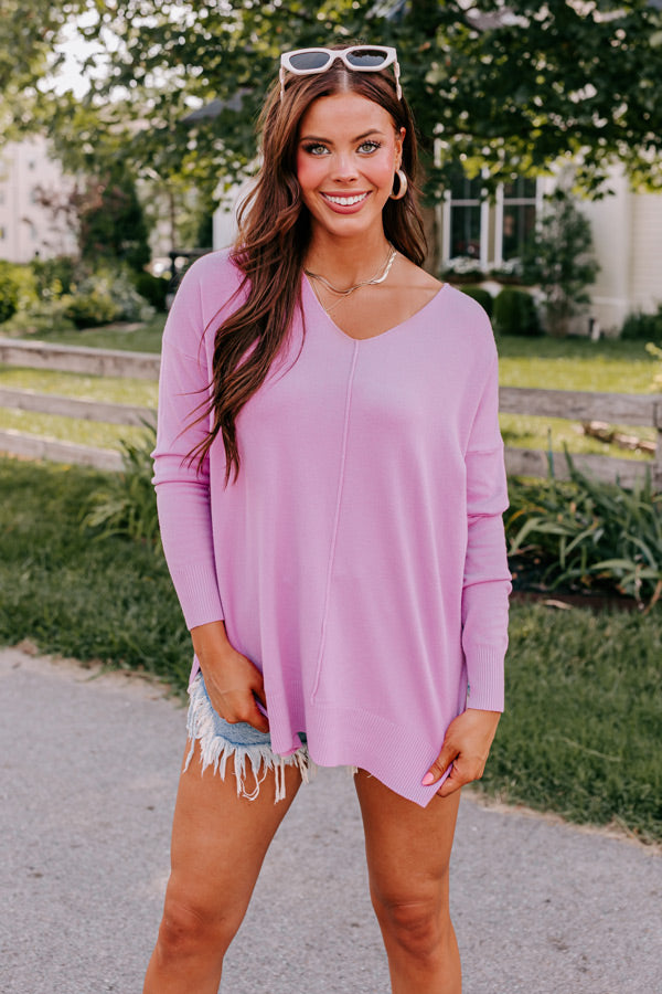 Napa Chill Shift Sweater in Violet