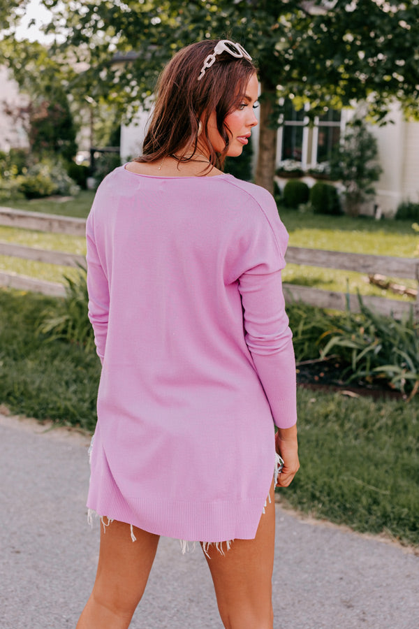 Napa Chill Shift Sweater in Violet