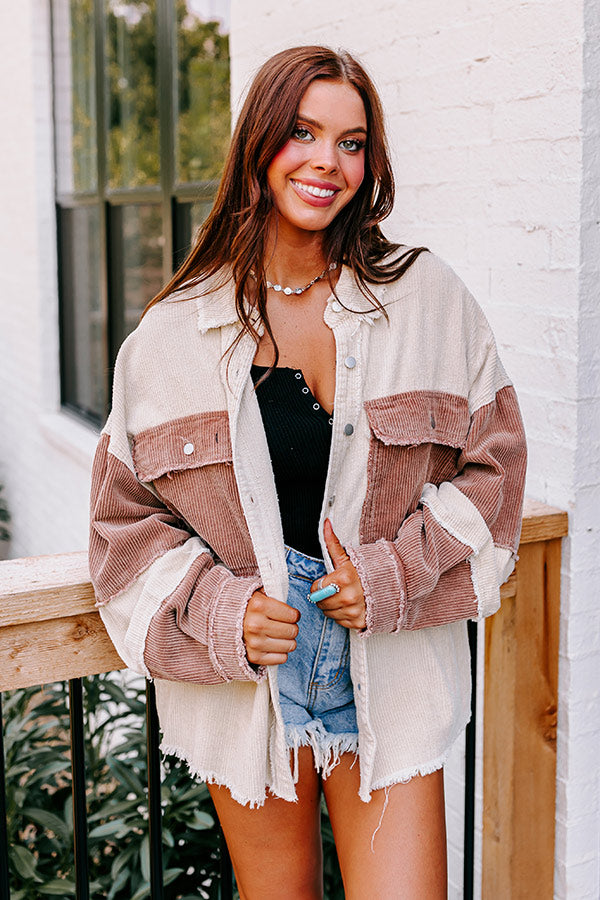 Cabin Parkway Corduroy Jacket in Beige
