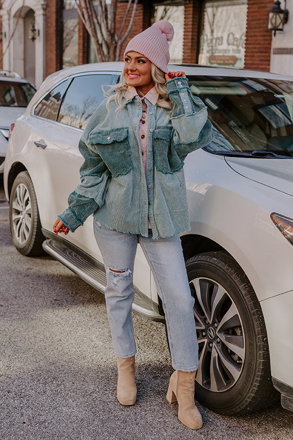 Cabin Parkway Corduroy Jacket in Teal