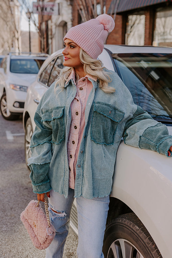 Cabin Parkway Corduroy Jacket in Teal