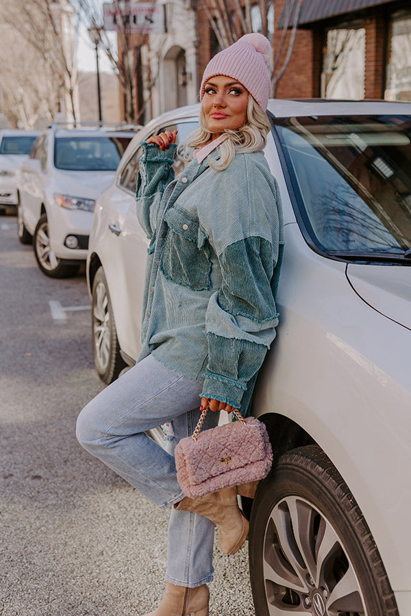 Cabin Parkway Corduroy Jacket in Teal